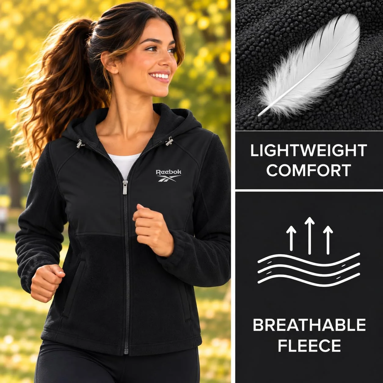 Chaqueta Reebok para mujer con capucha — imagen 4