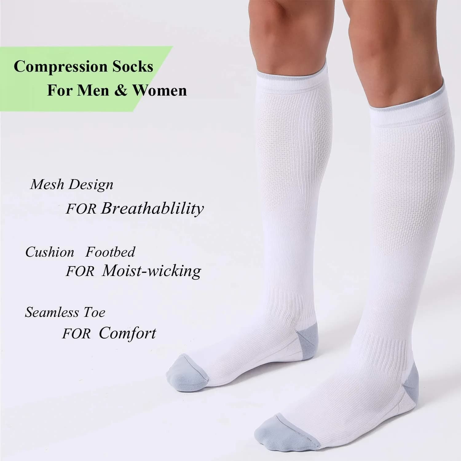 FITRELL 3 pares de calcetines de compresión para mujeres y hombres — imagen 2