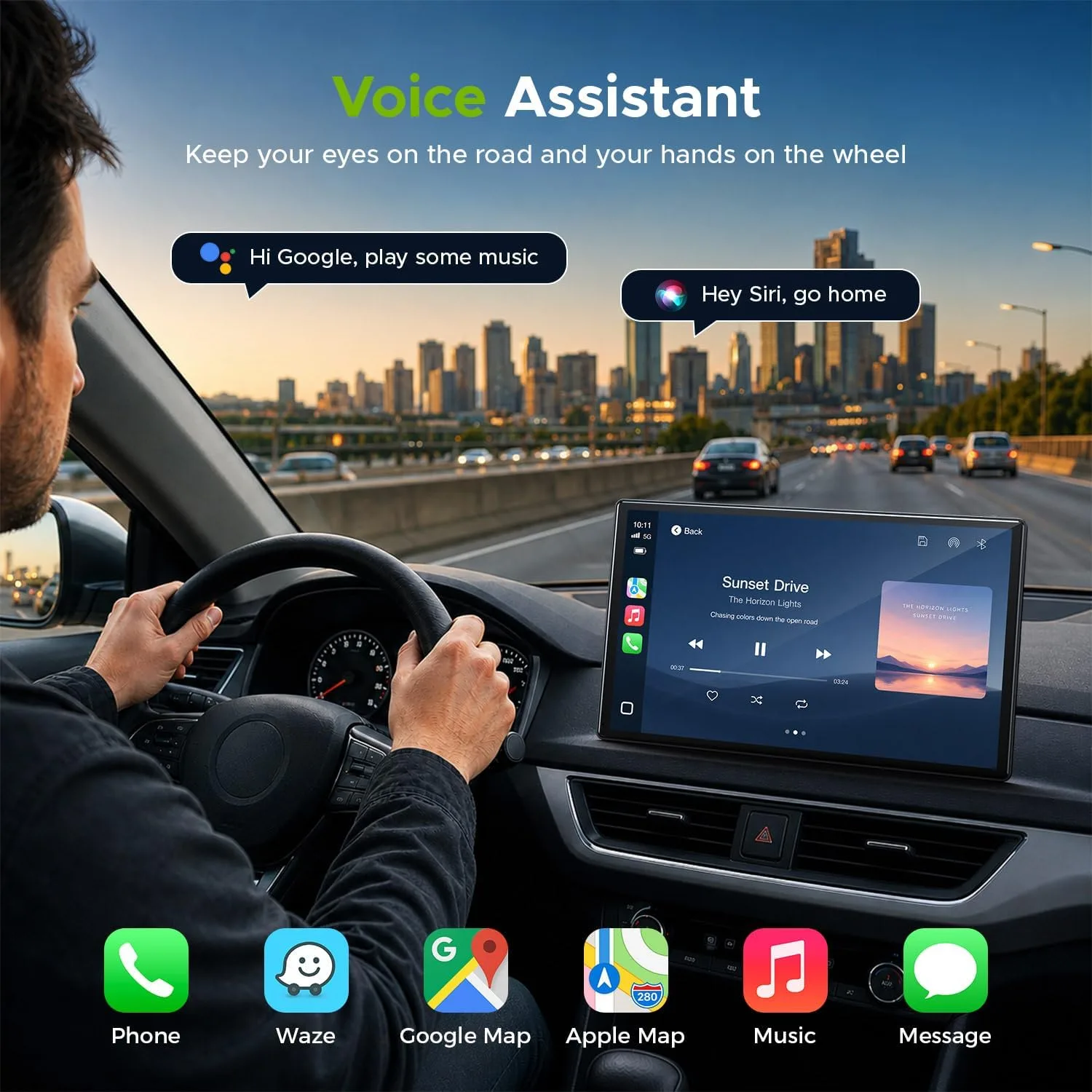 pantalla portátil para automóvil de 9 pulgadas con CarPlay — imagen 3