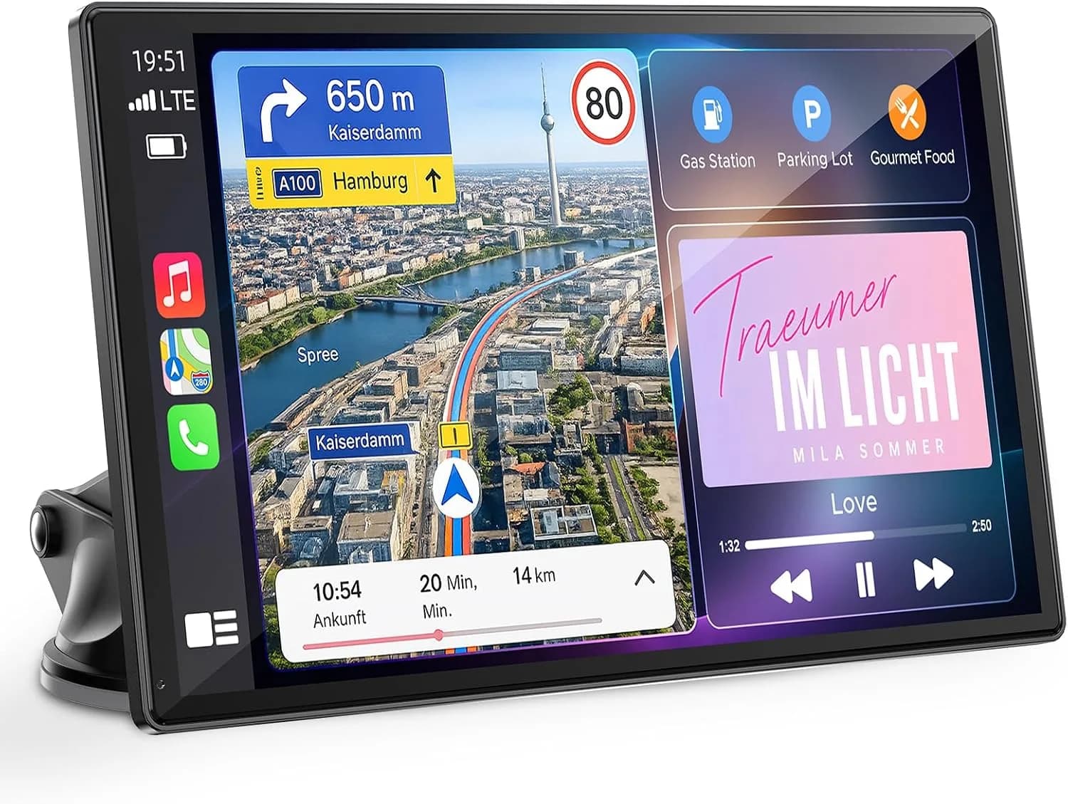 pantalla portátil para automóvil de 9 pulgadas con CarPlay — imagen 1