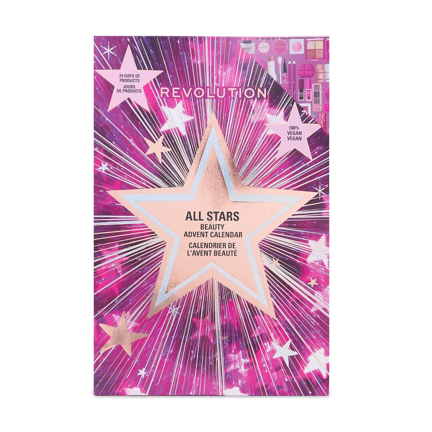 Revolution Makeup Calendario de Adviento 2025 de 24 piezas para labios, ojos y cara — imagen 4