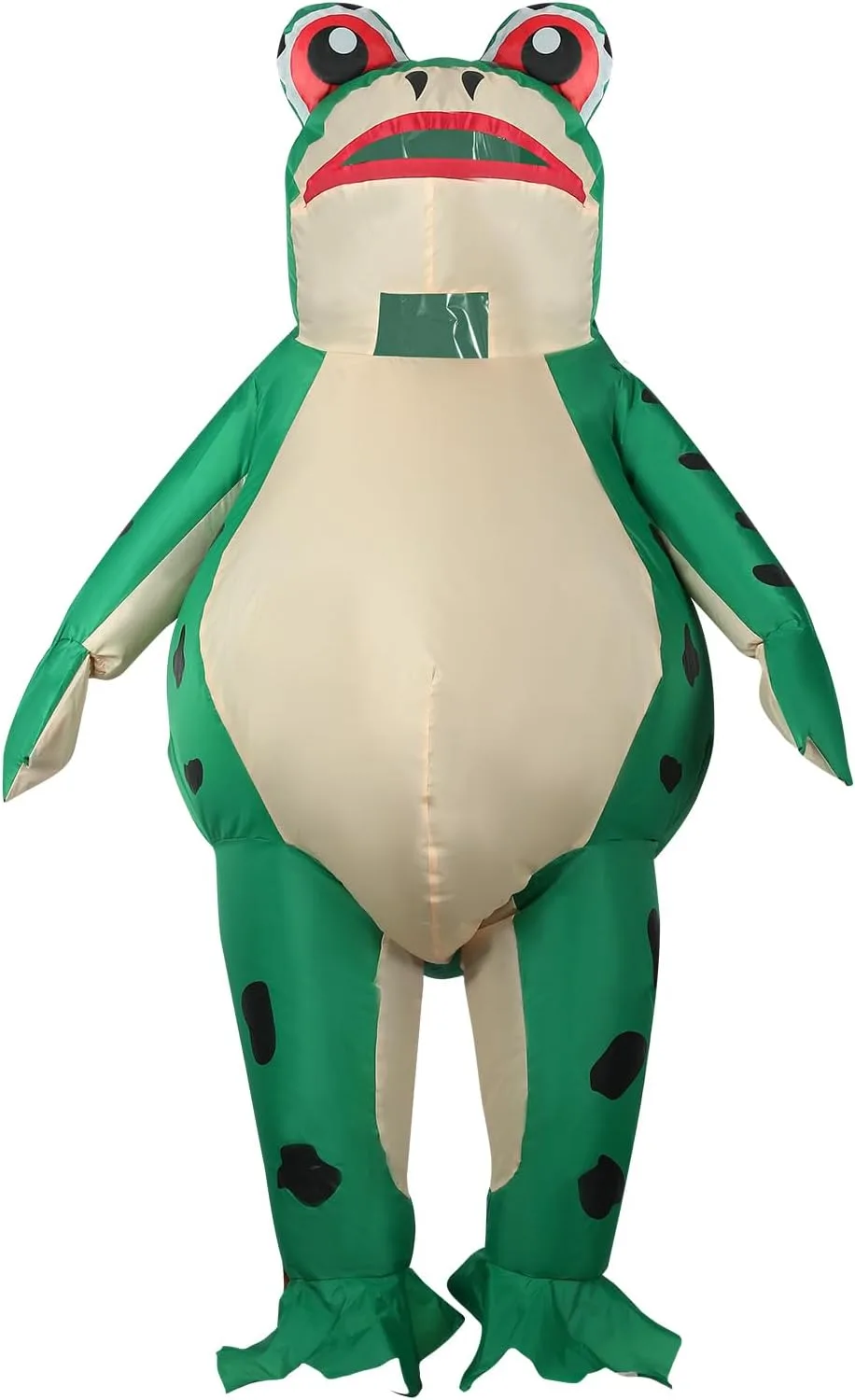 Disfraz inflable de rana verde para adultos, traje completo con bomba de aire incluida — imagen 5