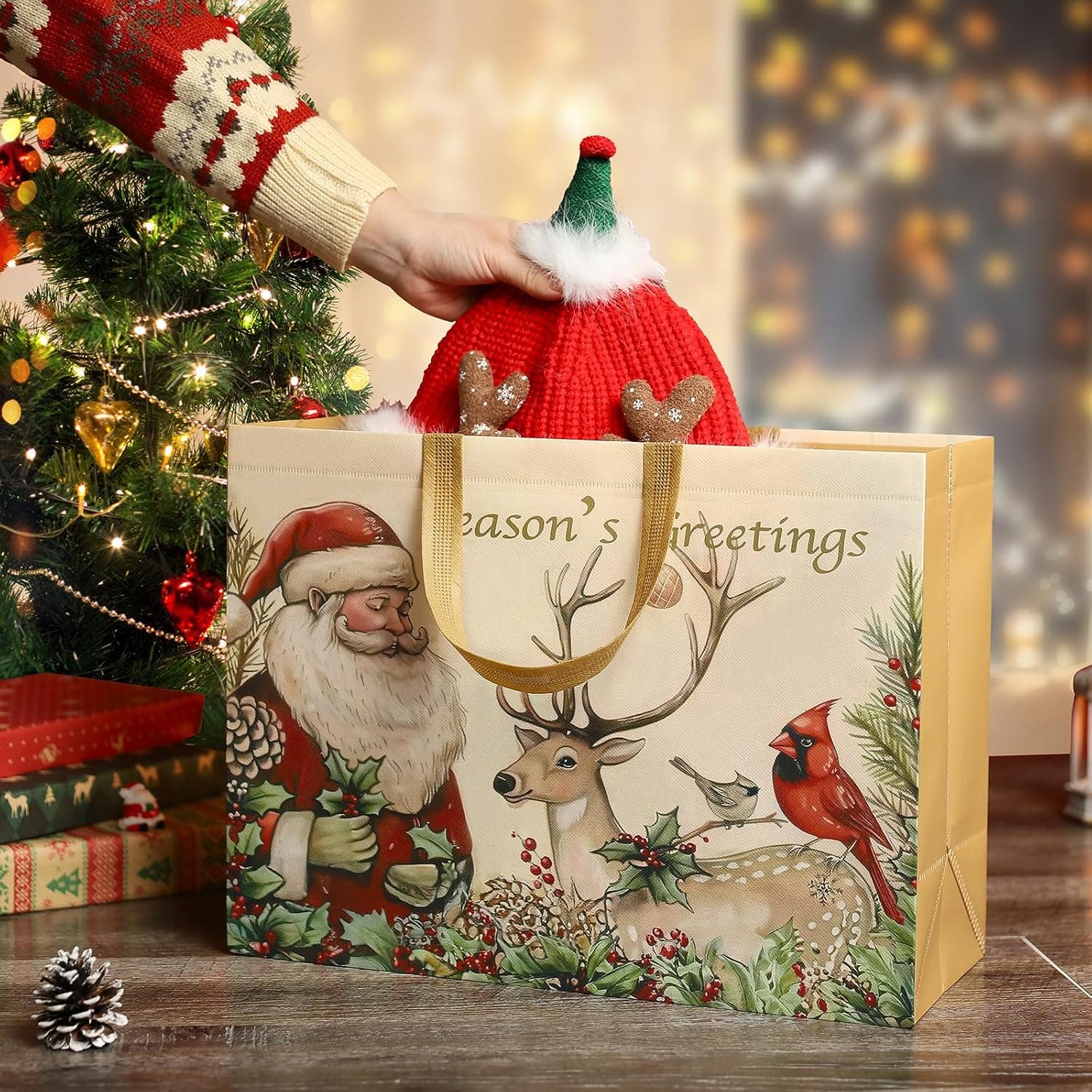Bolsas de Regalo Navidad Grandes 43 cm Reutilizables Pack x12 — imagen 4