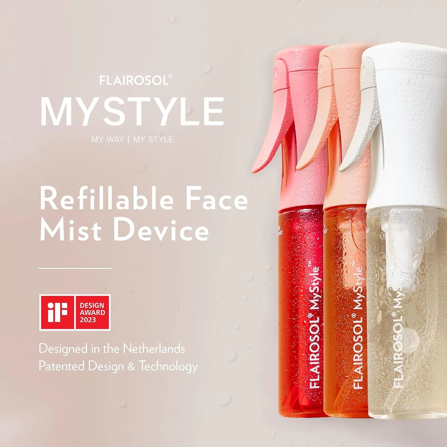 FLAIROSOL MyStyle - Botella de spray continuo de viaje, paquete de 3 — imagen 4