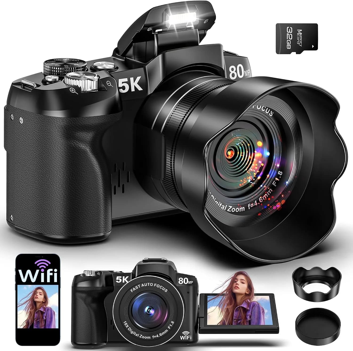 Cámaras digitales 5K para fotografía 80MP — imagen 1