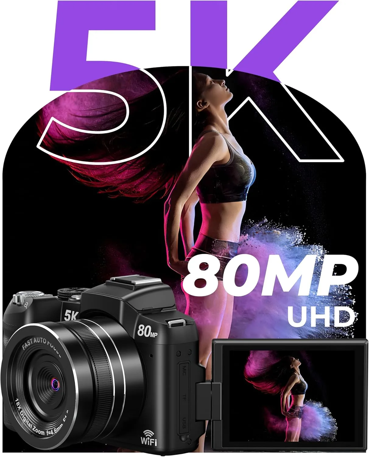 Cámaras digitales 5K para fotografía 80MP — imagen 2