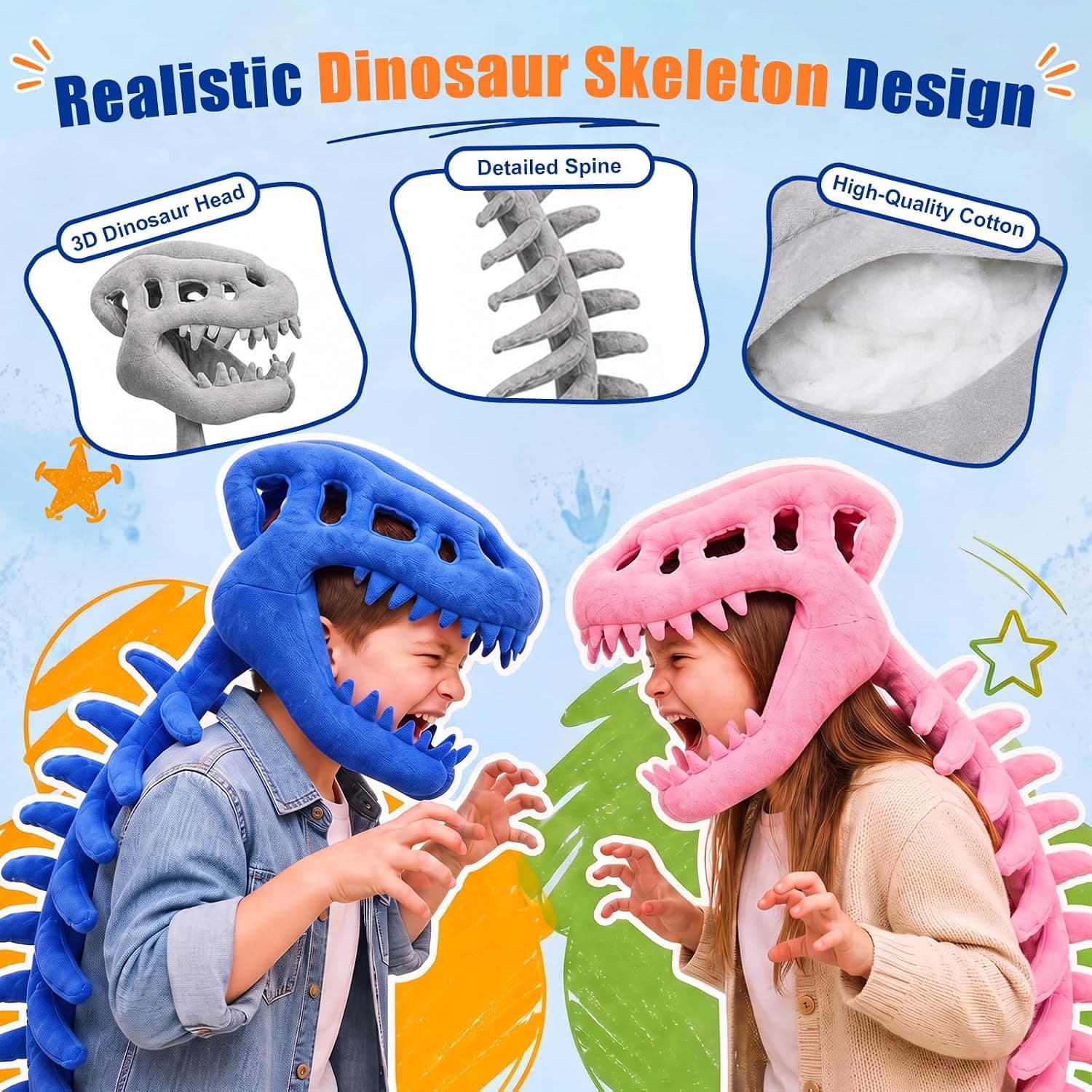 Disfraz de esqueleto de dinosaurio para niños, disfraz de — imagen 3