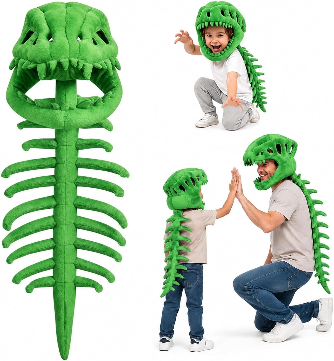 Disfraz de esqueleto de dinosaurio para niños, disfraz de — imagen 1