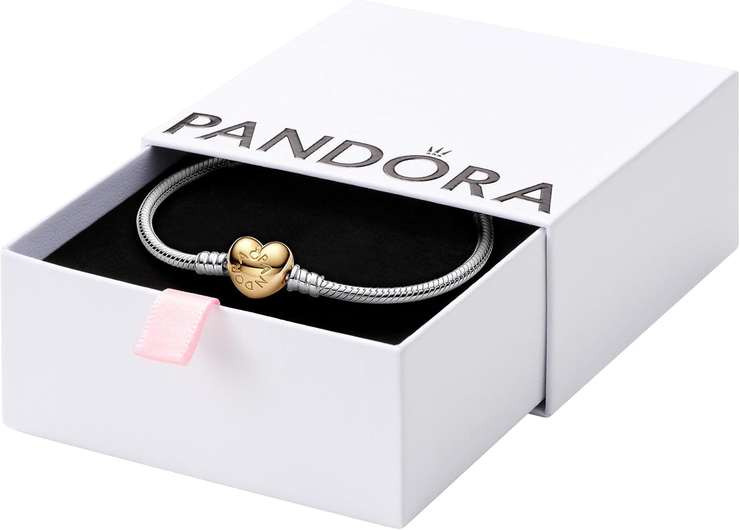 PANDORA Moments - Pulsera de cadena de serpiente con cierre de corazón — imagen 1