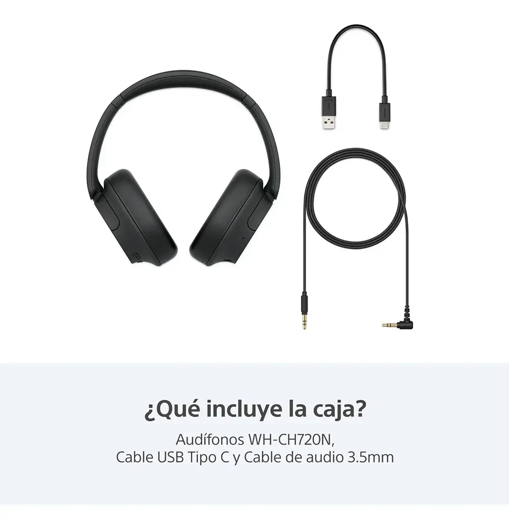 Audífonos Inalámbricos Con Noise Cancelling Wh-ch720n Color Negro — imagen 4