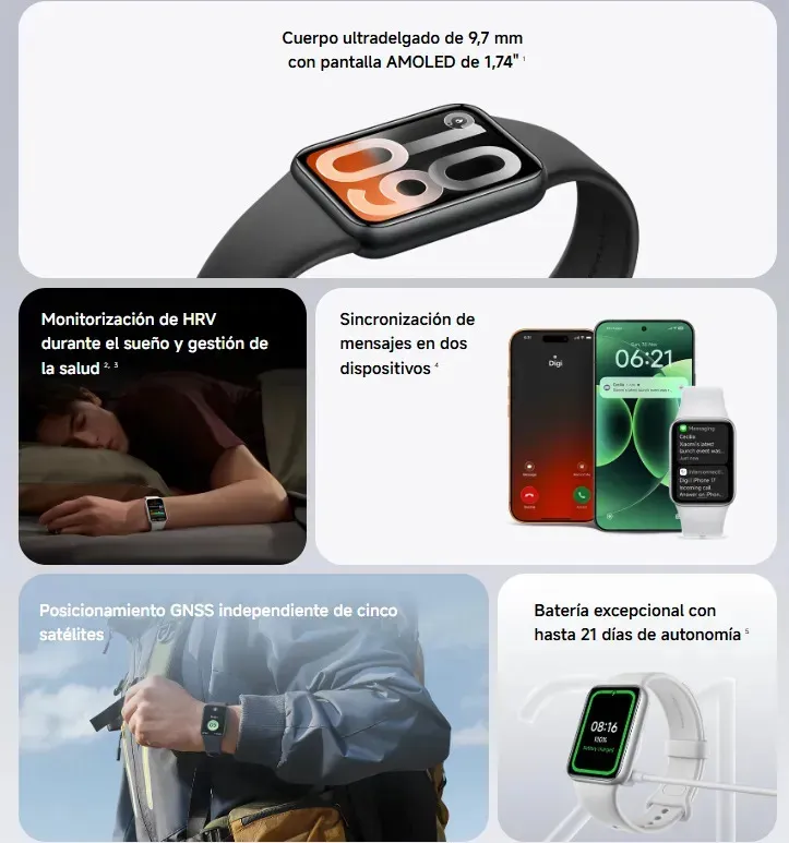 Xiaomi Smart Band 10 Pro Glacier Silver — imagen 3