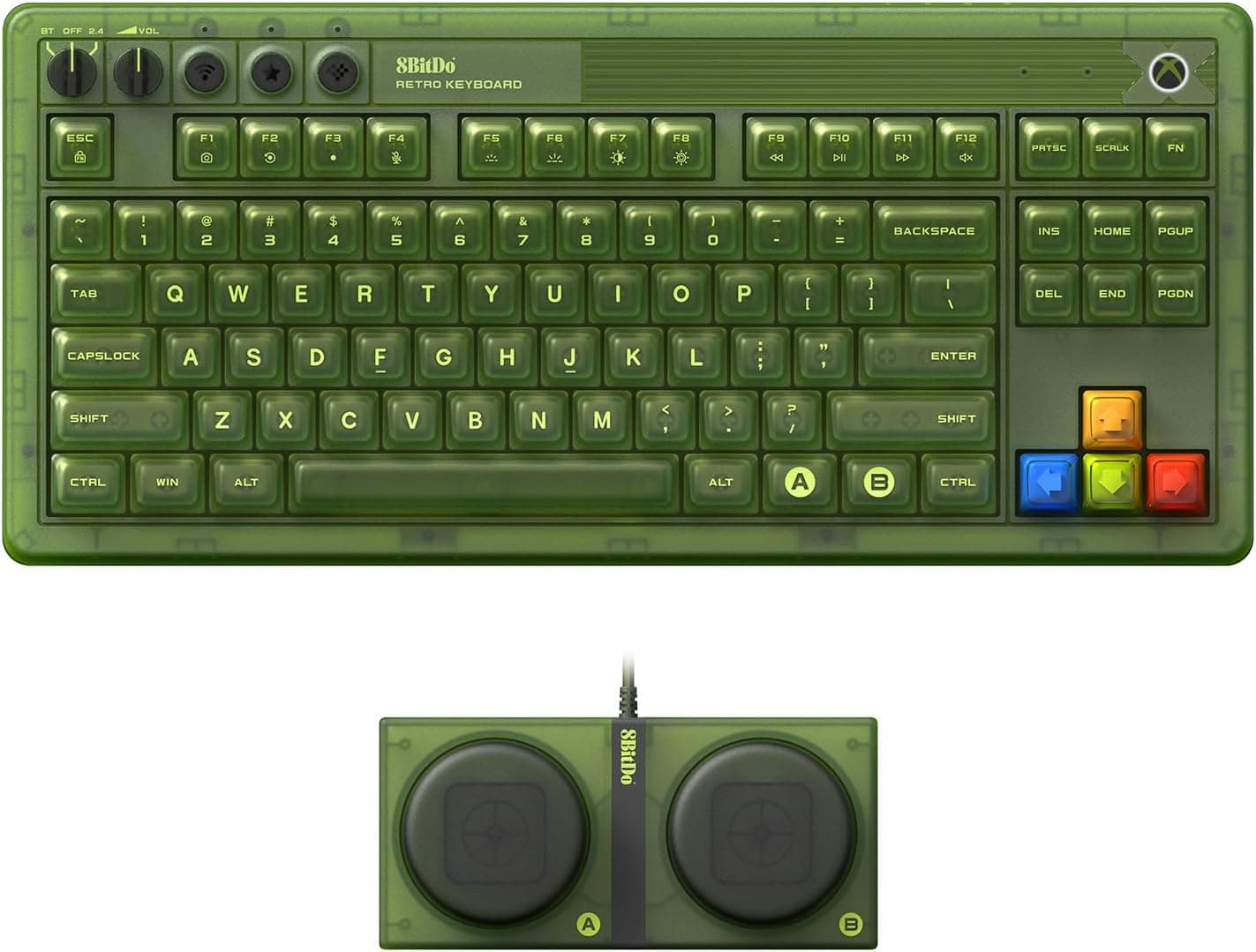 8Bitdo Teclado mecánico retro de 87 teclas para PC y Android - Xbox Edition | Con licencia oficial, Bluetooth/2.4G/USB-C,… — imagen 1