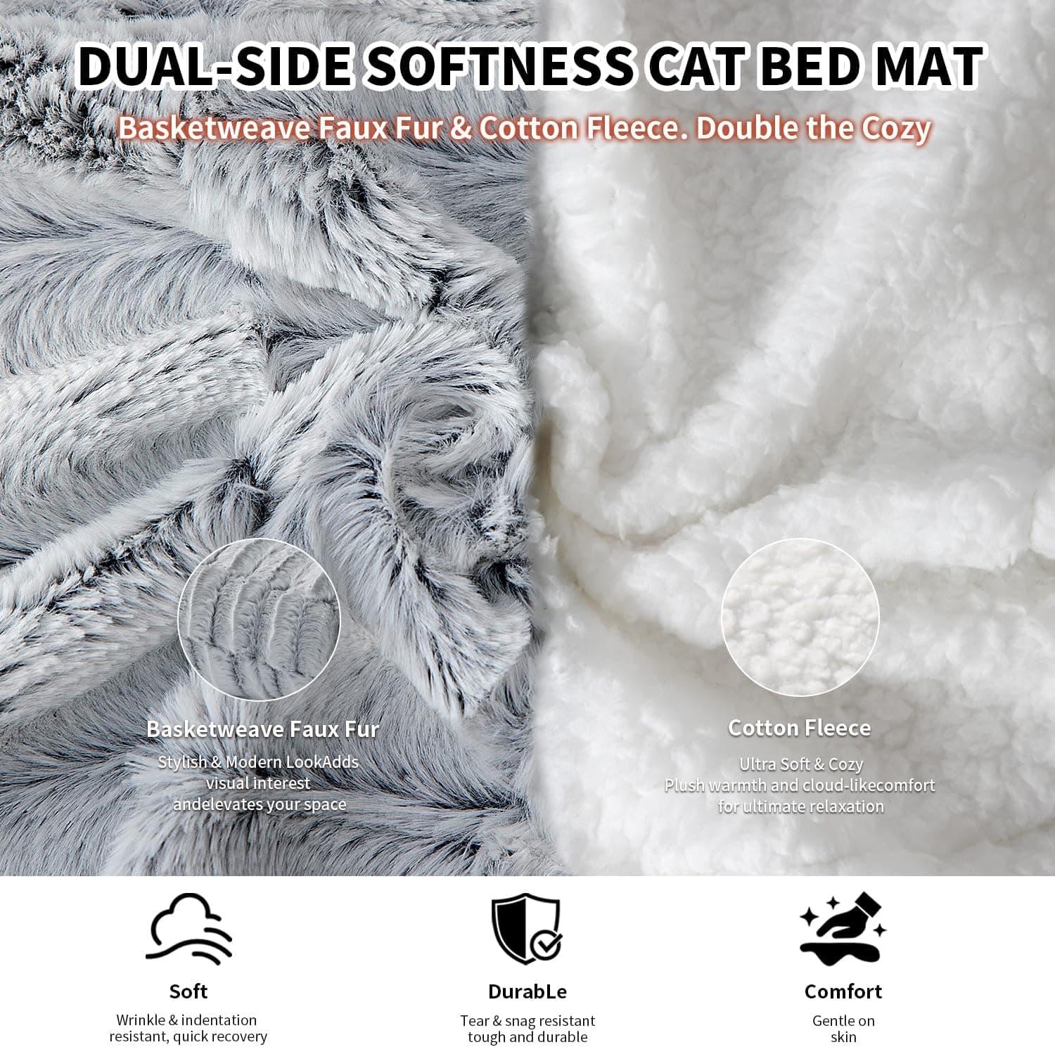 Cama autocalentable para gatos, alfombrilla térmica mejorada para — imagen 2