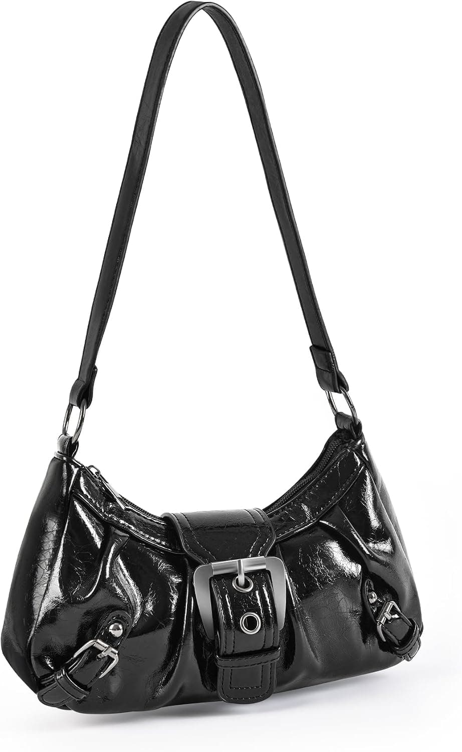 Bolso de hombro Hobo Y2k Mini Vintage Monedero Goth Punk Hebilla Bolso — imagen 1